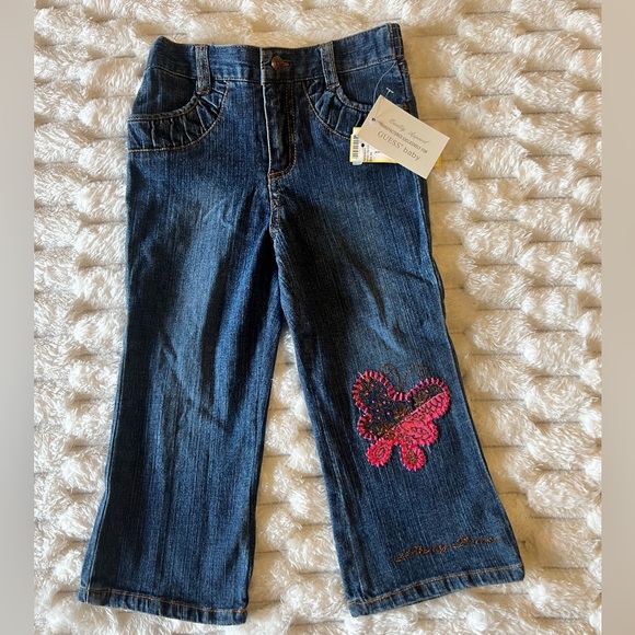 Guess Other - Y2K Guess Baby Flare Jeans Butterfly Embroidered Denim Fairycore NWT coquette